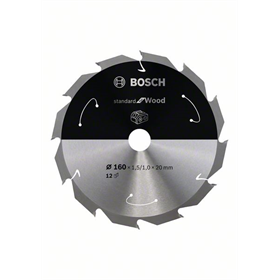 Piła zębata 160x20mm, 12 Bosch Standard for Wood