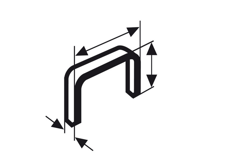 Zszywka z drutu płaskiego, Bosch typ 51 10 x 1 x 14 mm