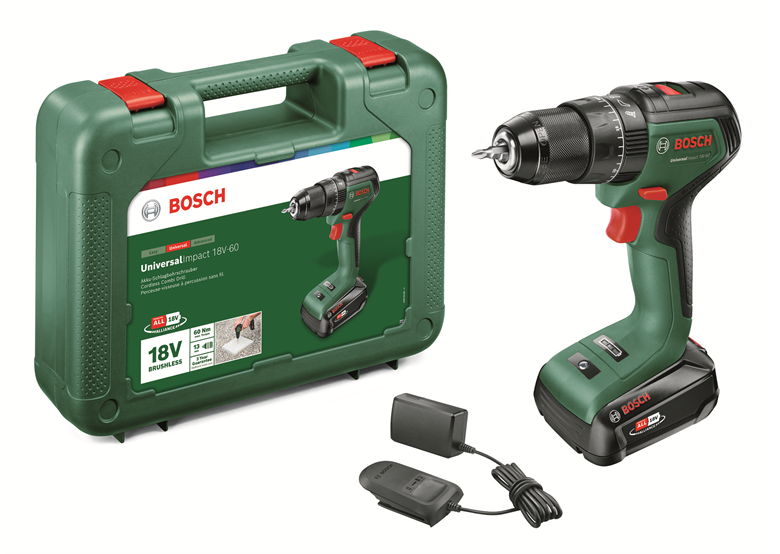 Wiertarko-wkrętarka udarowa Bosch UniversalImpact 18V-60 1x2.0Ah