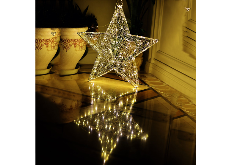 Ozdoba świąteczna gwiazda LED na baterie Bulinex 10-043