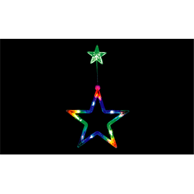 Świąteczna ozdoba okienna gwiazda na baterie Bulinex 10-501