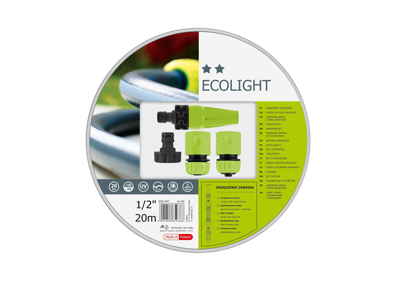 Zestaw zraszający Ecolight 20m 1/2" Cellfast 10-190