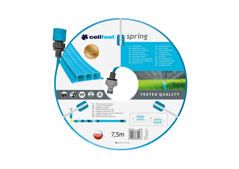 Wąż zraszający SPRING 1/2" 7,5 mb Cellfast C 19-021N