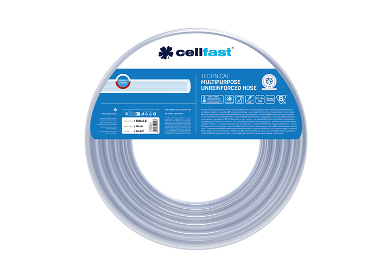Wąż niezbrojony ogólnego stosowania 19,0 mm x 2,5 mm 50 mb Cellfast C 20-427