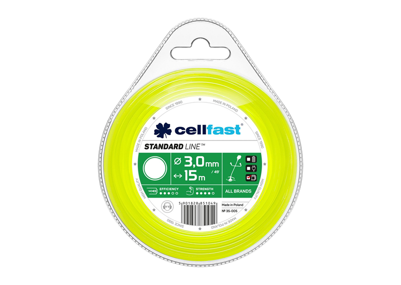 Żyłka tnąca STANDARD  - okrągła 3,0 mm x 15 m /blister/ Cellfast C 35-005