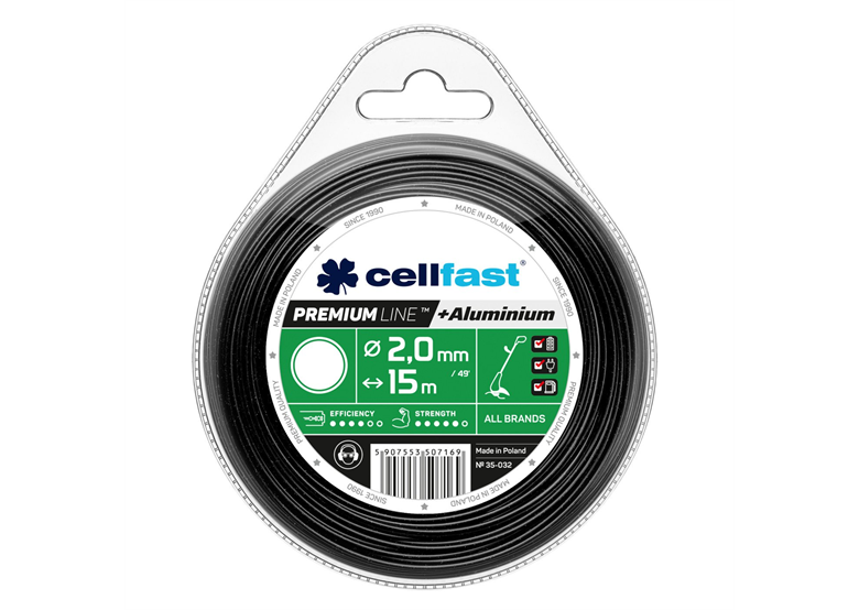 Żyłka tnąca PREMIUM - okrągła  2,0 mm x 15 m Cellfast C 35-032