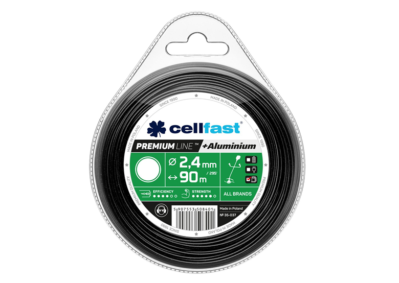 Żyłka tnąca PREMIUM - okrągła  2,4 mm x 90 m /blister/ Cellfast C 35-037