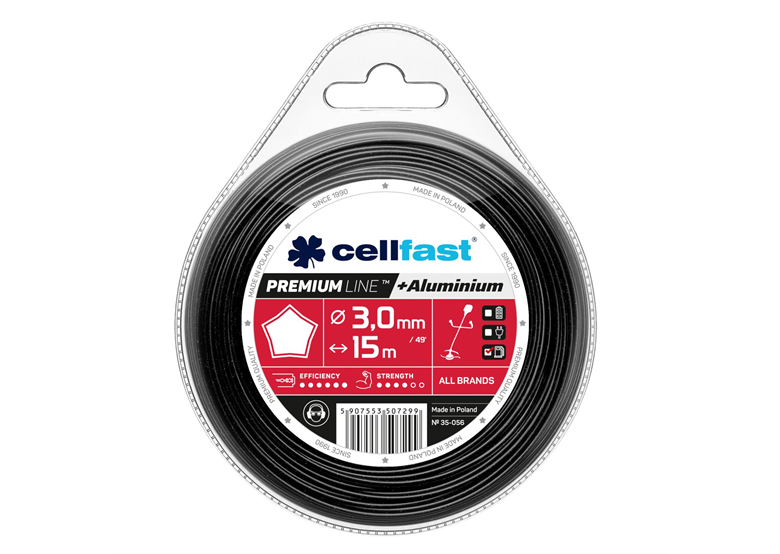 Żyłka tnąca PREMIUM - gwiazdka  3,0 mm x 15 m Cellfast C 35-056