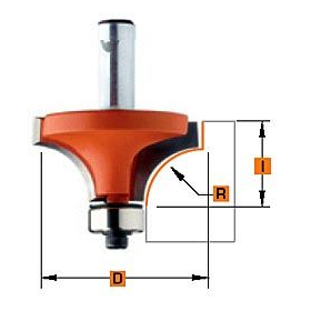Frez zaokrąglający z łożyskiem R2 Cmt 938.167.11