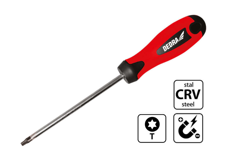 Wkrętak Torx T10x80mm, CrV Dedra 06A034