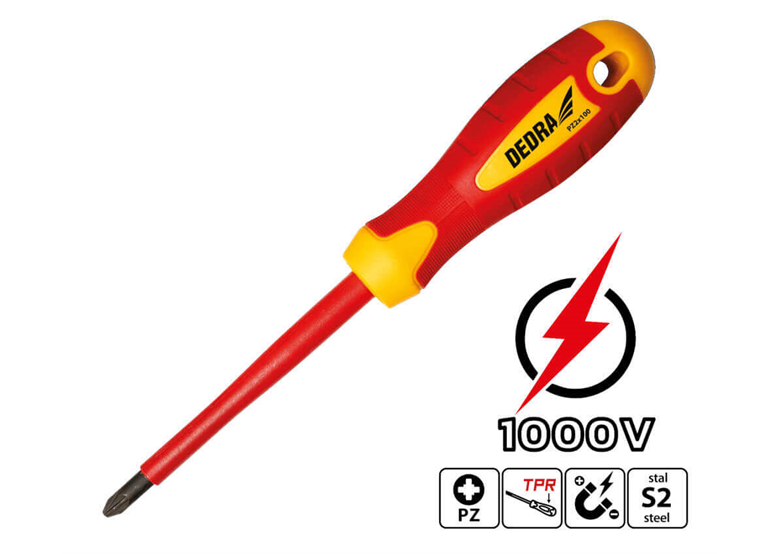 Wkrętak izolowany PZ1x80mm Dedra 06B021