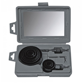Zestaw otwornic puszkowych do drewna 9 szt, 19-82 mm Dedra 0792