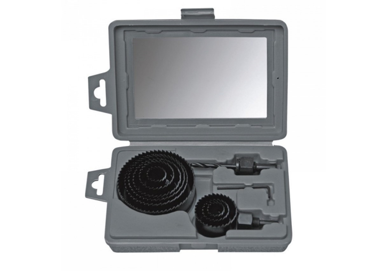Zestaw otwornic puszkowych do drewna 9 szt, 19-82 mm Dedra 0792