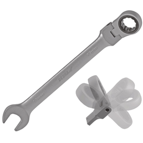Klucz płasko-oczkowy 10 mm CrV z grzechotką i przegubem Dedra 14GP44