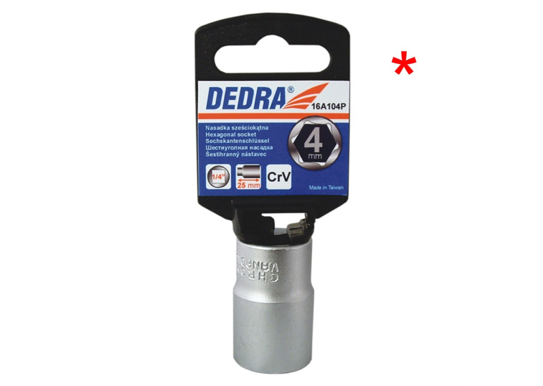 Nasadka sześciokątna 1/4" 5,5 mm przywieszka Dedra 16A1055P