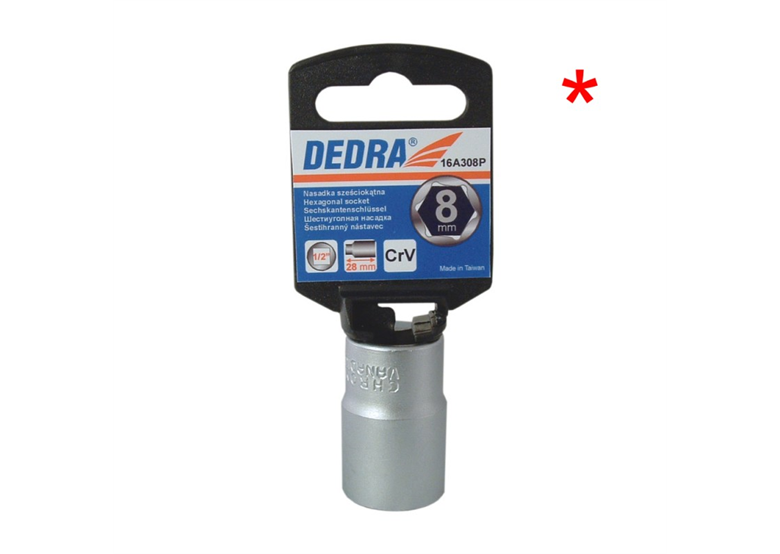 Nasadka sześciokątna 1/2" 25 mm przywieszka Dedra 16A325P