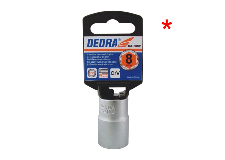 Nasadka dwunastokątna 1/2" 22 mm przywieszka Dedra 16C322P