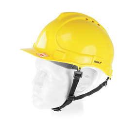 Kask ochronny, czerwony, 4-punktowy pasek podbródkowy Dedra BH1085