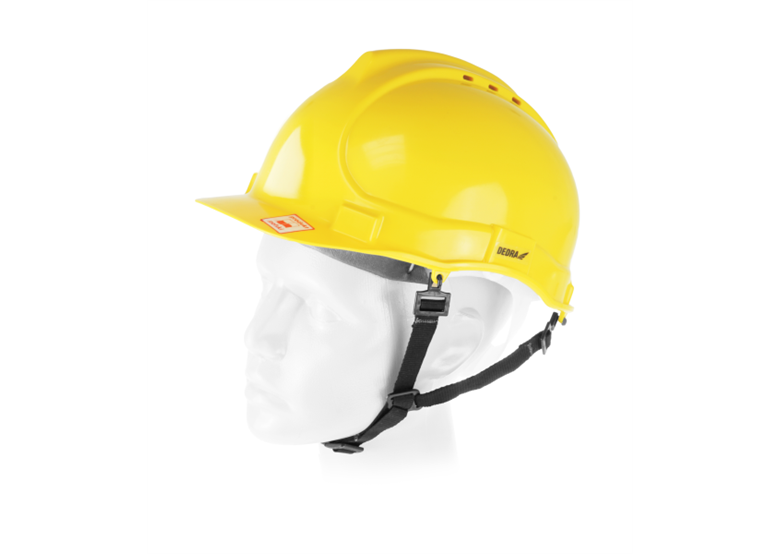 Kask ochronny, pomarańczowy, 4-punktowy pasek podbródkowy Dedra BH1089