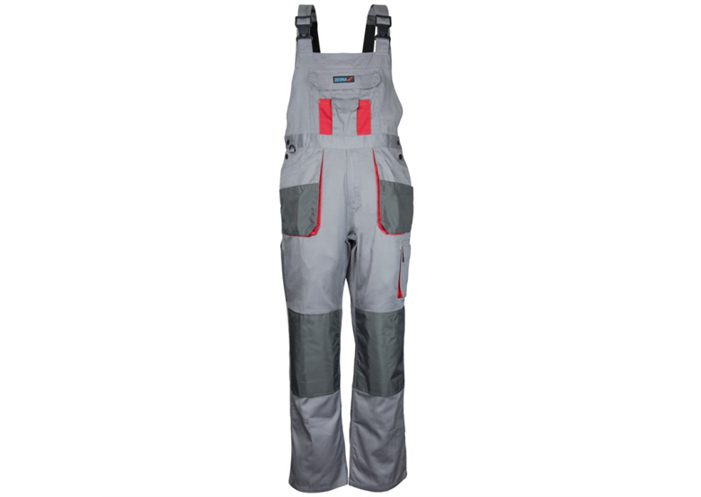 Spodnie ogrodniczki LD/54, szare, Comfort lin 190g/m2 Dedra BH3SO-LD