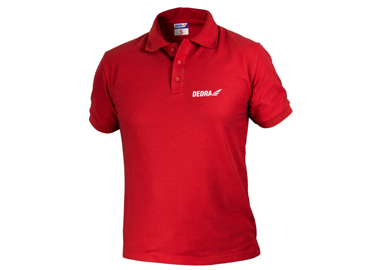 Koszulka męska polo XL, czewona Dedra BH5PC-XL