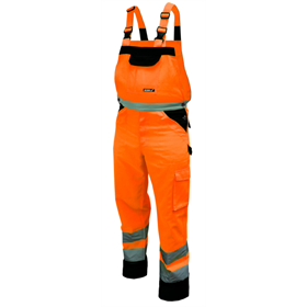 Spodnie ochronne odblaskowe ogrodniczki rozm.XXL,pomarańcz. Dedra BH81SO2-XXL