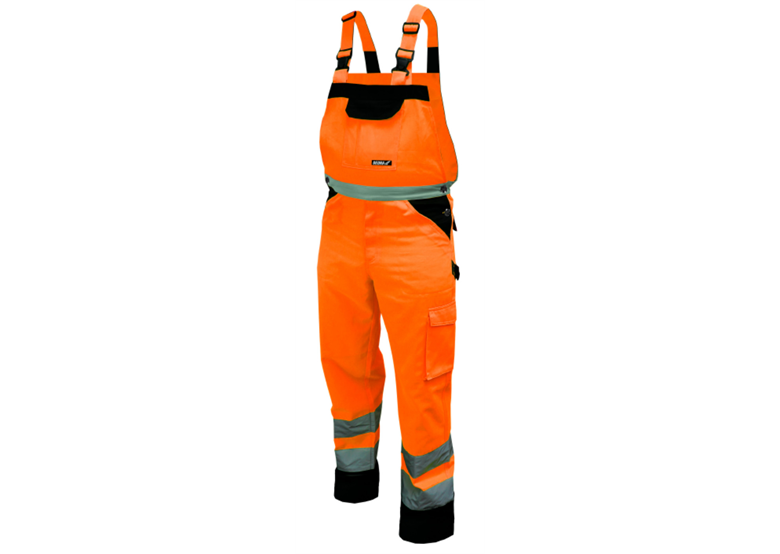 Spodnie ochronne odblaskowe ogrodniczki rozm.XXL,pomarańcz. Dedra BH81SO2-XXL