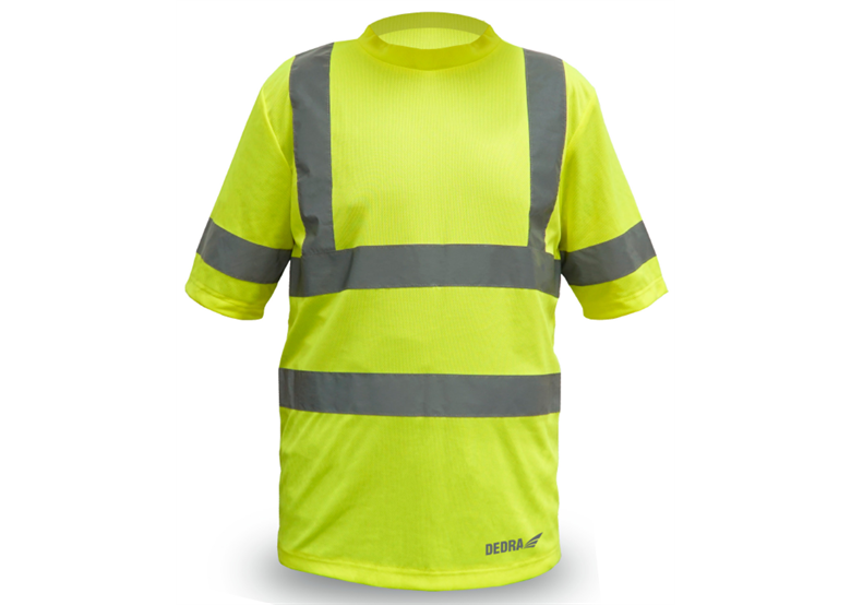 Koszulka męska t-shirt odblaskowa, żółta rozm XXXL Dedra BH81T1-XXXL