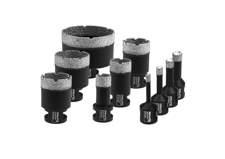 Zestaw koronek diamentowych VB 6,8,10,12,20,28,35,40,45,68mm Dedra DED1592SZ07