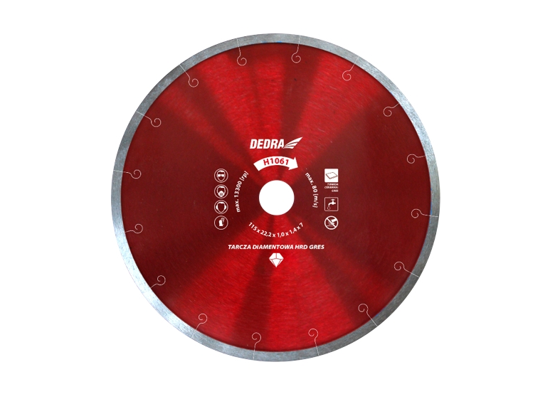 Tarcza diamentowa HRD GRES 200x25, 4mm Dedra H1065E