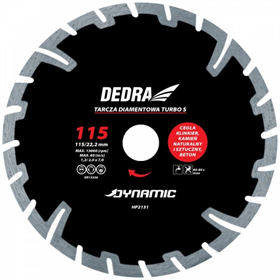 Tarcza diamentowa TURBO S 230mm/22.2mm Dynamic Dedra HP2136