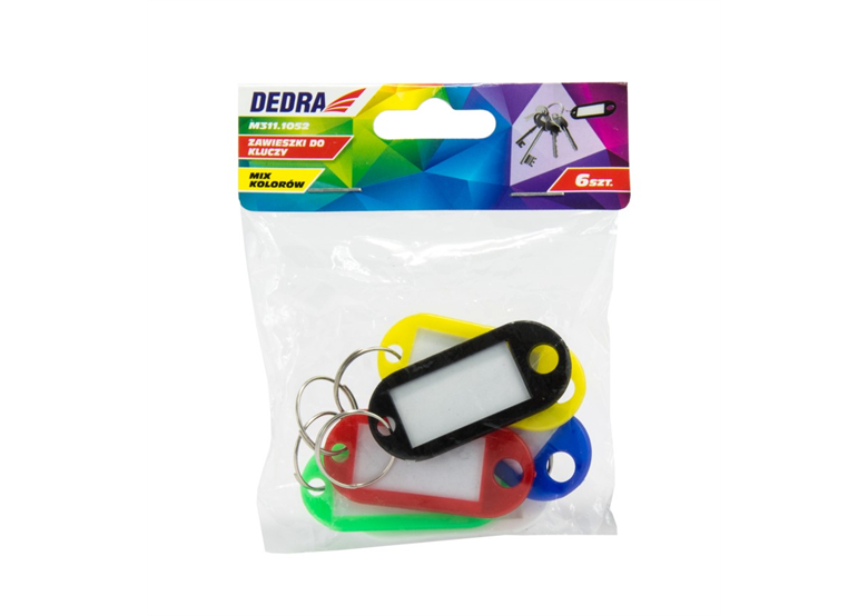 Zawieszki do kluczy 6szt., mix kolorów Dedra M311.1052