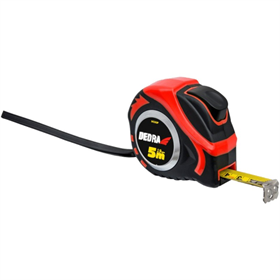 Miara 8m/25mm, czerwona, auto - blokada, magnes, dwustronna Dedra M891P