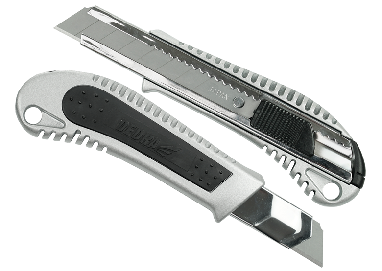Nóż 18mm ostrze odłamywane,metalowy+guma, display Dedra M9017P