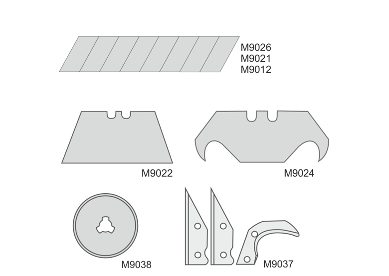 Ostrza trapezowe 61 mm x 10 szt, Dedra M9022