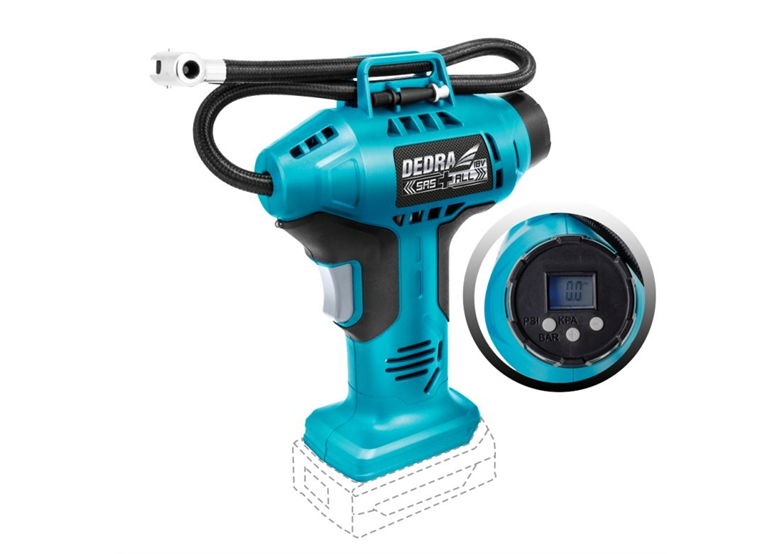 Kompresor pistoletowy Dedra SAS+ ALL 18V DED7078LCD