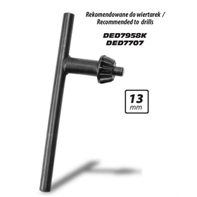 Klucz do uchwytu wiertarskiego 13mm Dedra YKS003