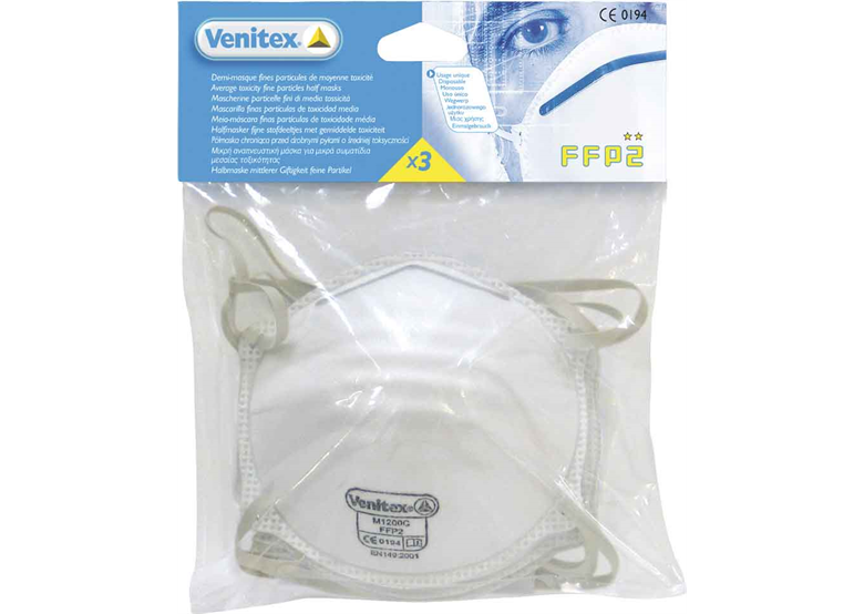 Półmaska z filtrem FFP2 3 sztuki rozmiar regulowany DeltaPlus Venitex M3FP2