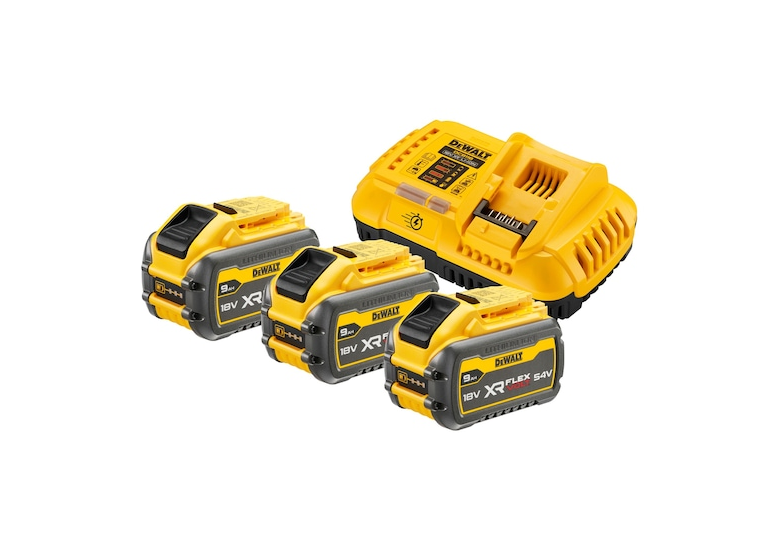 Akumulator 18V/54V 9.0/3.0Ah (3szt.) + ładowarka DeWalt DCB118X3