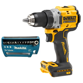 Wiertarko-wkrętarka DeWalt DCD800NT + Zestaw końcówek wkrętarskich Makita P-74837_P