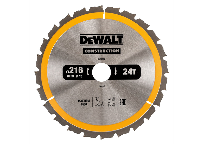 Piła tarczowa 216x30mm DeWalt DT1952-QZ
