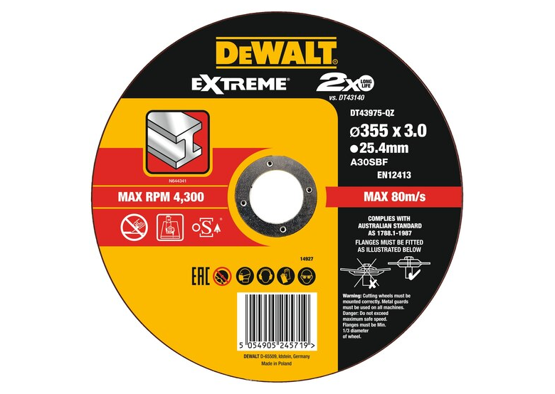Tarcza korundowa DeWalt DT43975