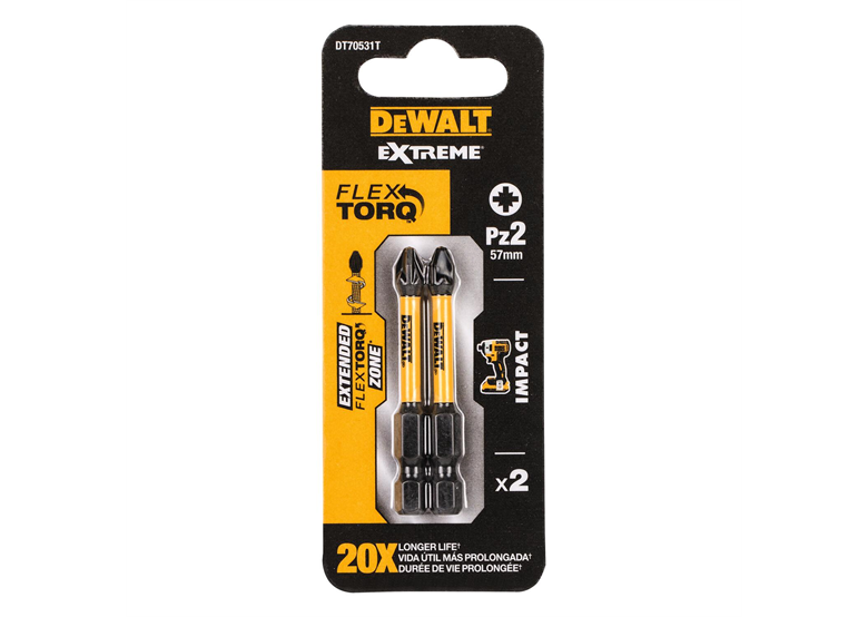 Końcówki wkrętarskie TORSION 2szt. DeWalt DT70531T