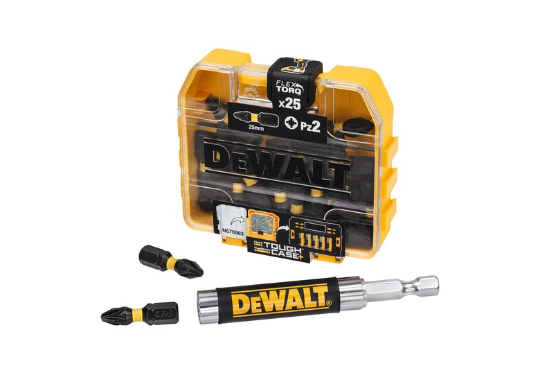 Zestaw Bity PZ2 Torsion Tic Tac x 21 & uchwyt do bitów x21 DeWalt DT70621T