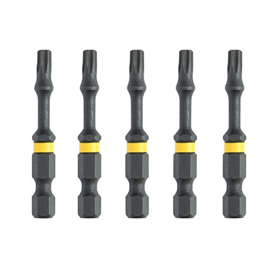 Końcówki wkrętarskie EXTREME IMPACT Torsion T15/50mm, 5szt. DeWalt DT7394T