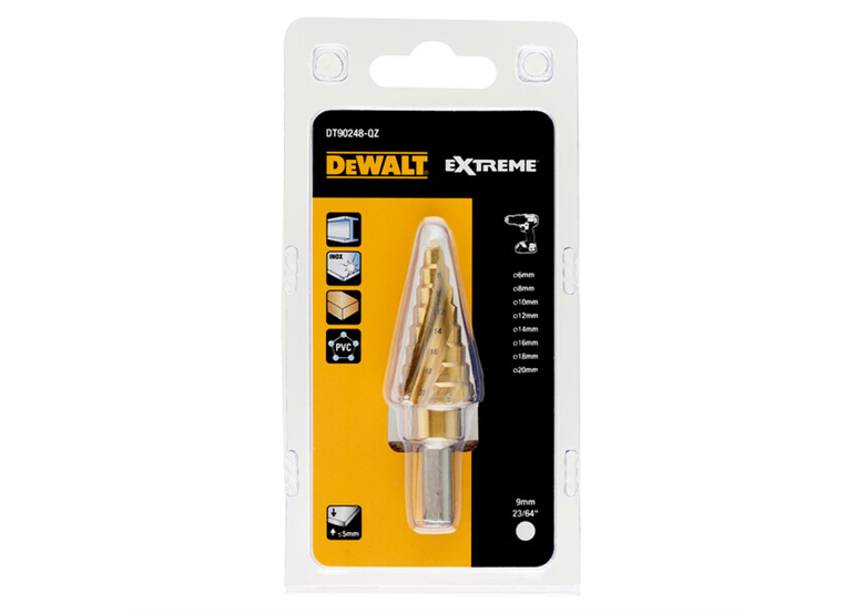 Wiertło stopniowe EXTREME 6–20mm DeWalt DT90248