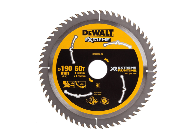 Tarcza pilarska 190x30mm 60T DeWalt DT99564-QZ