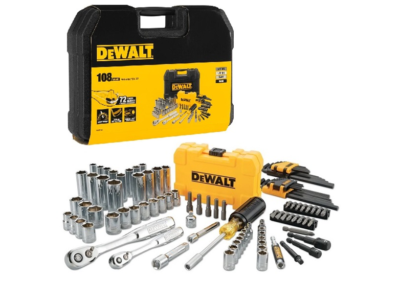 108-elementowy zestaw narzędzi dla mechaników DeWalt DWMT73801-1