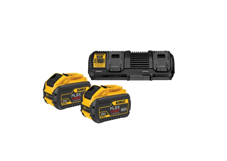 Zestaw 2 akumulatorów 9.0Ah i ładowarki 4A DeWalt FLEXVOLT DCB132X2