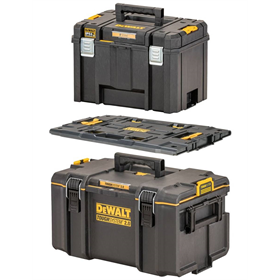 Zestaw dwóch skrzyń z adapterem  DeWalt TOUGHSYSTEM DWST08017-9